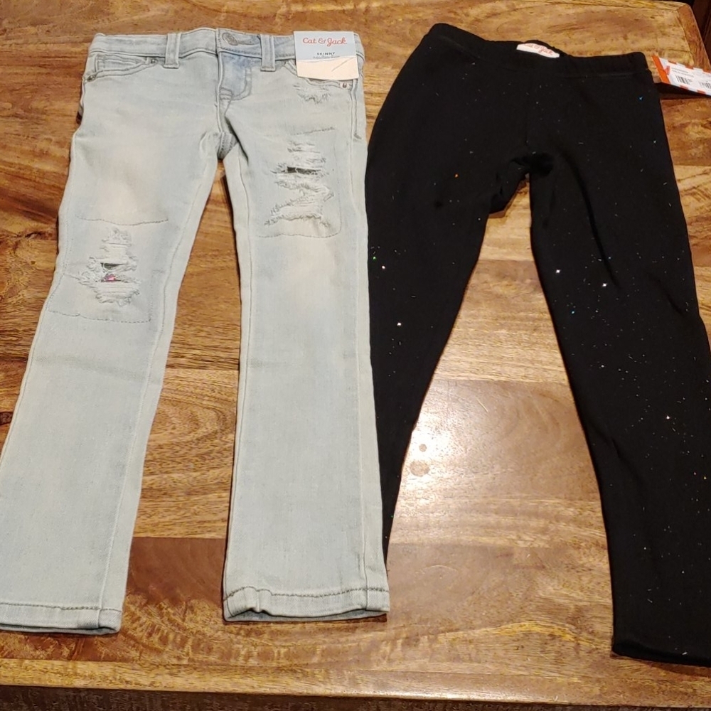 NWT Cat & Jack Set of 2 Pairs of Pants Size 5